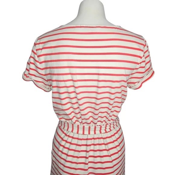 Boden Hallie Jersey Red White Striped Dress Sz 8 Nautical Coastal Preppy - Picture 6 of 13